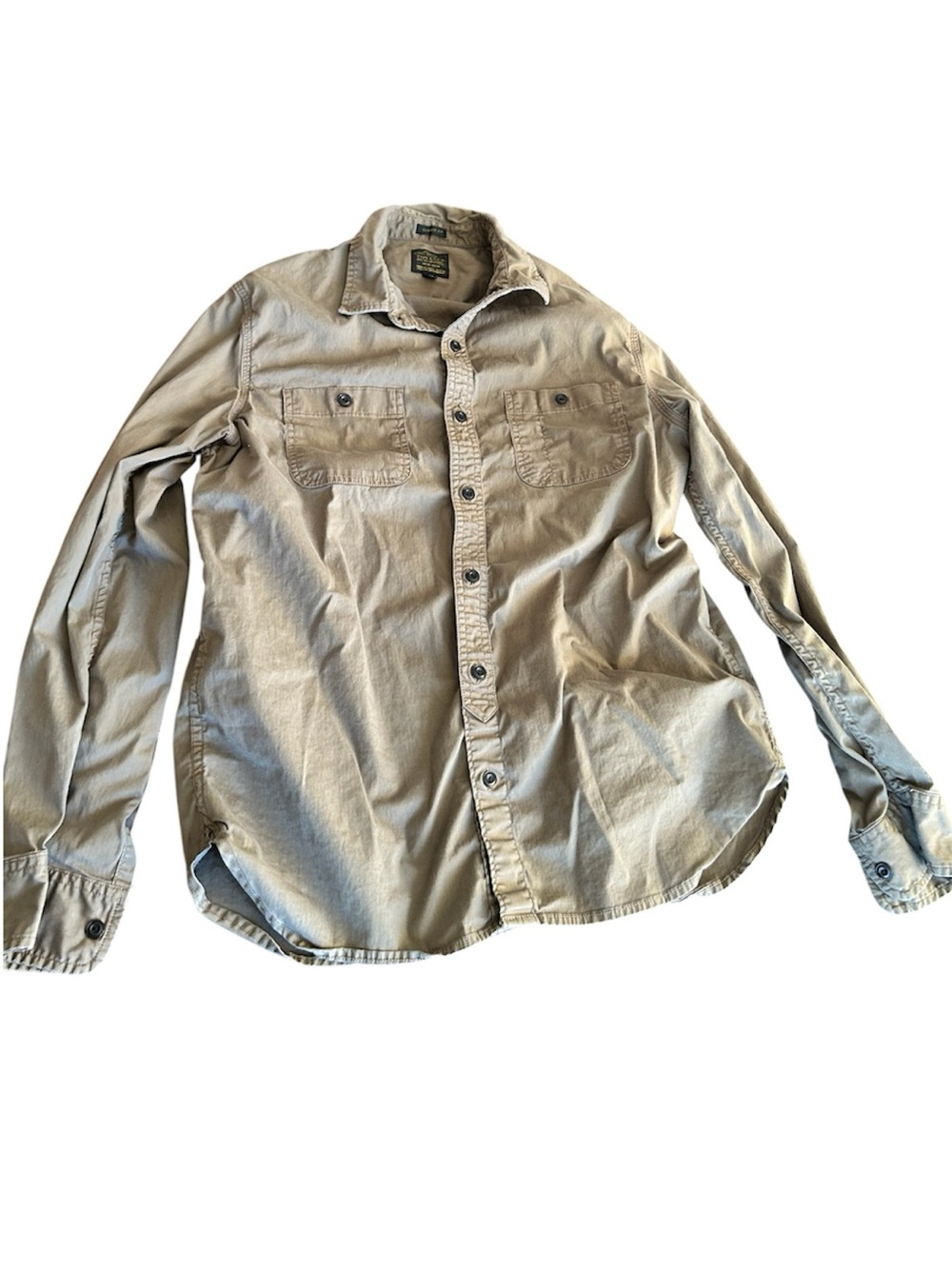 Lucky brand olive green button down classic fit long sleeve shirt